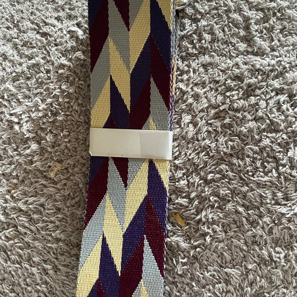 Chevron Pattern Women's Belt in Purple, Cream, and Yellow - Picture 3 of 3